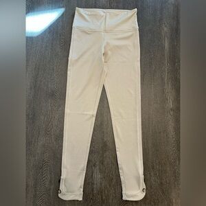 NWOT KITTENISH TAN HIGH WAIST LEGGINGS WITH BUTTON DETAIL - Size Small SKU:157